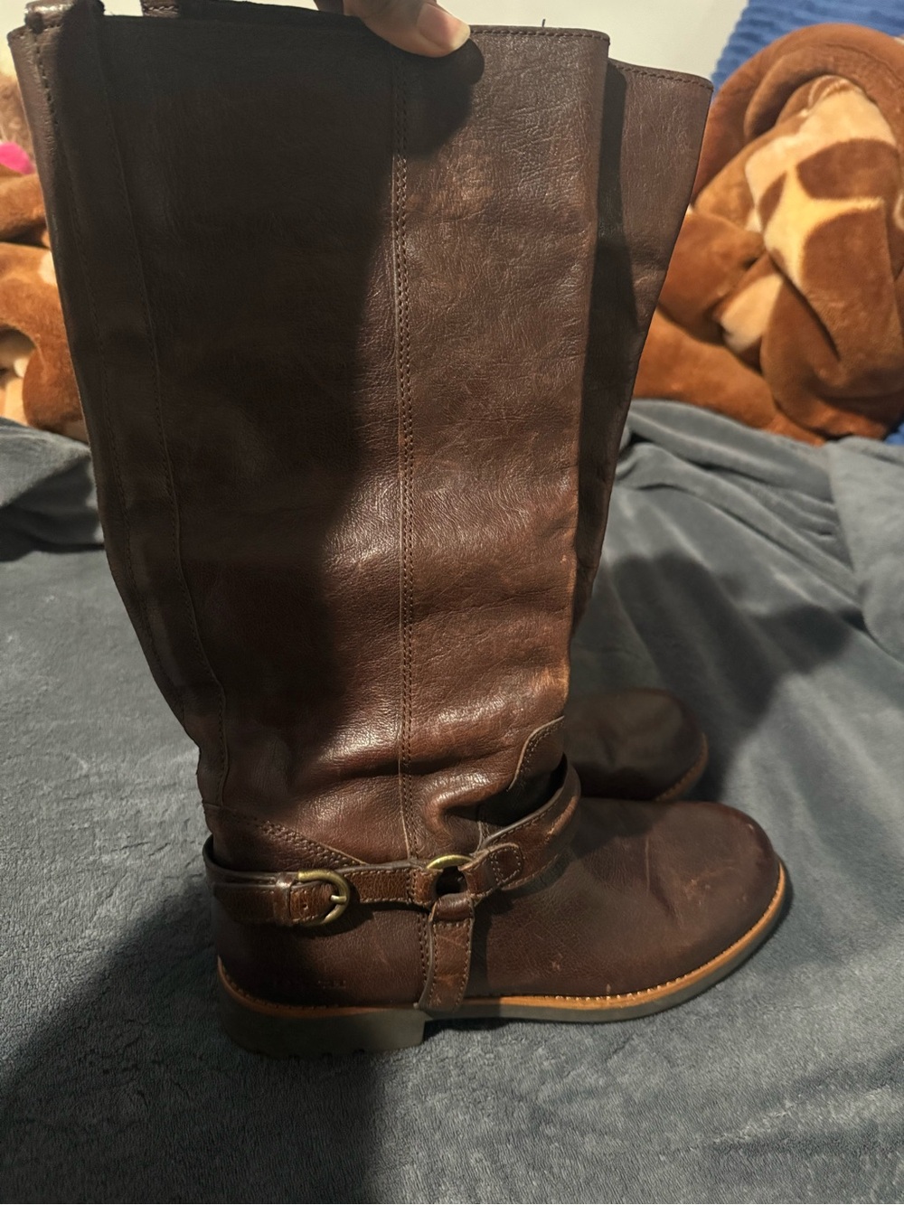 COACH Tall Brown Leather Riding Boots W size 9